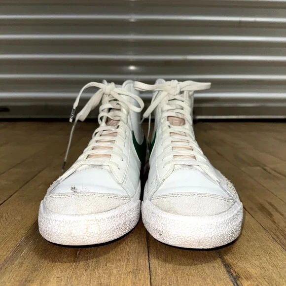 Vintage Nike Blazer Mid 77 Sneaker Mens Size 10.5 White Pine Green Logo Sporty - Picture 6 of 12